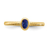 Oval Bezel Gemstone Ring