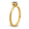 Oval Bezel Gemstone Ring