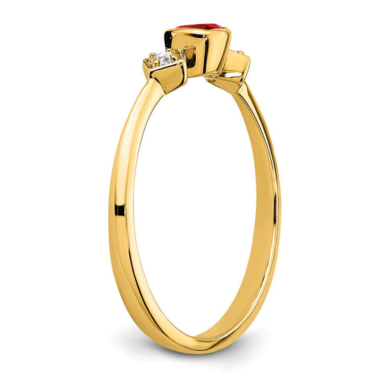 Petite Cushion Gemstone and Diamond Ring