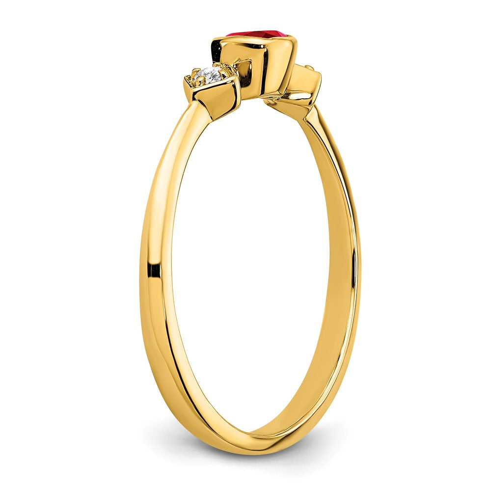 Petite Cushion Gemstone and Diamond Ring