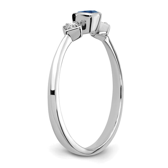 Petite Cushion Gemstone and Diamond Ring