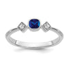 Petite Cushion Gemstone and Diamond Ring