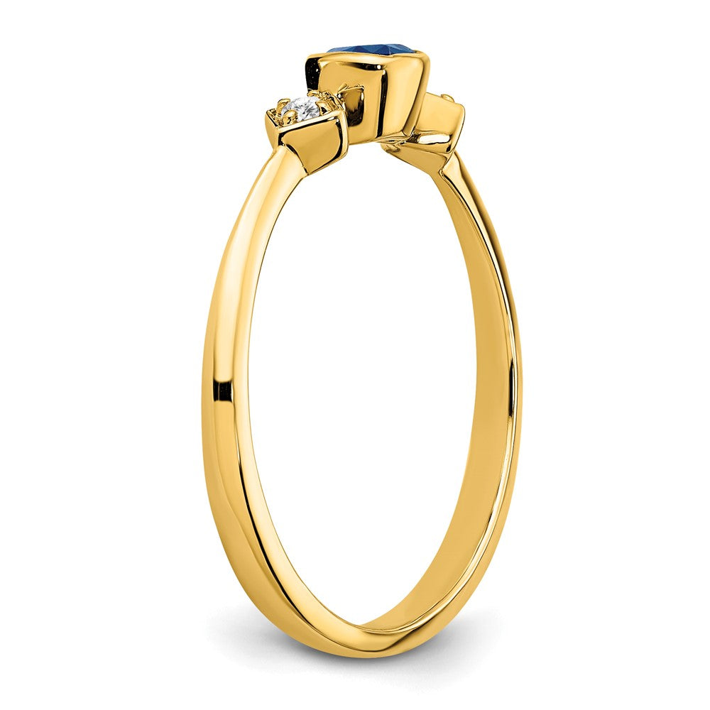 Petite Cushion Gemstone and Diamond Ring