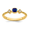 Petite Cushion Gemstone and Diamond Ring