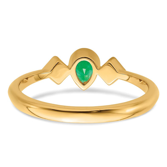 Pear Bezel Gemstone and Diamond Rings