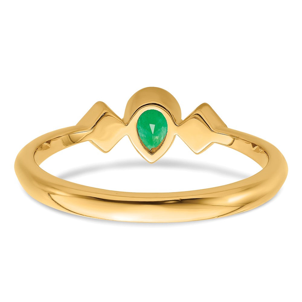 Pear Bezel Gemstone and Diamond Rings