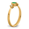 Pear Bezel Gemstone and Diamond Rings