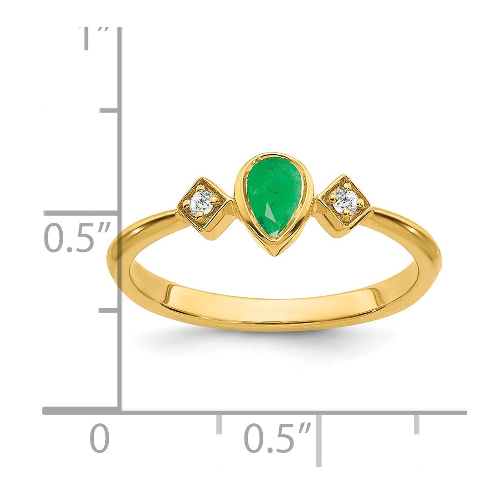 Pear Bezel Gemstone and Diamond Rings