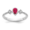 Pear Bezel Gemstone and Diamond Rings