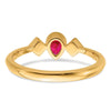 Pear Bezel Gemstone and Diamond Rings