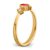Pear Bezel Gemstone and Diamond Rings