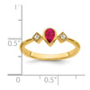 Pear Bezel Gemstone and Diamond Rings