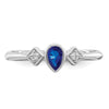 Pear Bezel Gemstone and Diamond Rings