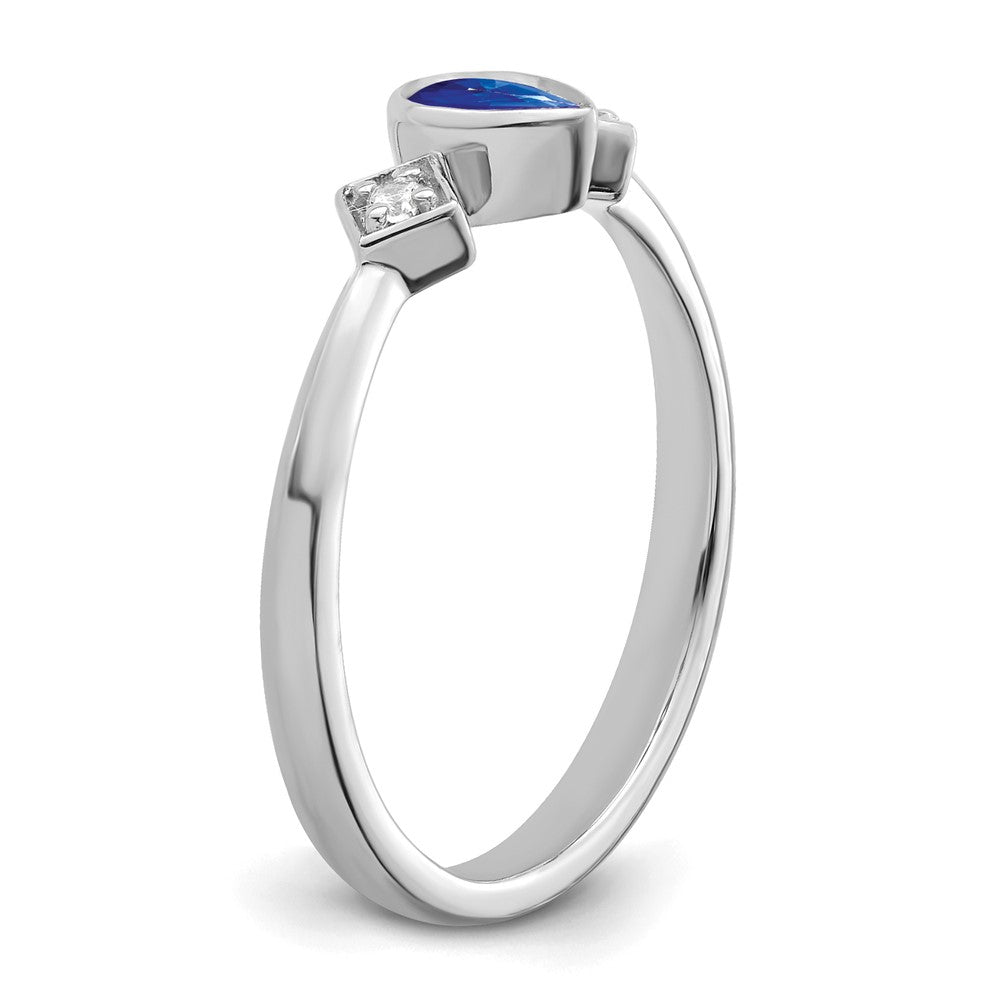Pear Bezel Gemstone and Diamond Rings
