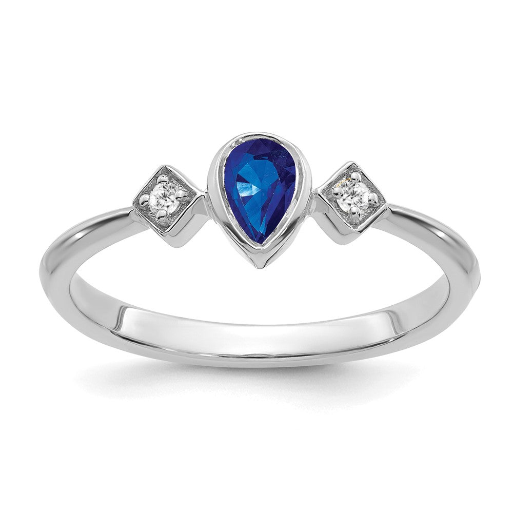 Pear Bezel Gemstone and Diamond Rings