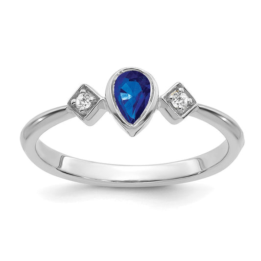 Pear Bezel Gemstone and Diamond Rings