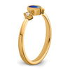 Pear Bezel Gemstone and Diamond Rings