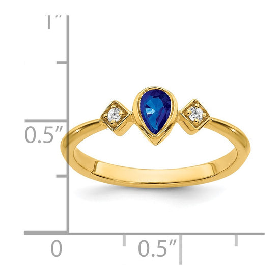 Pear Bezel Gemstone and Diamond Rings