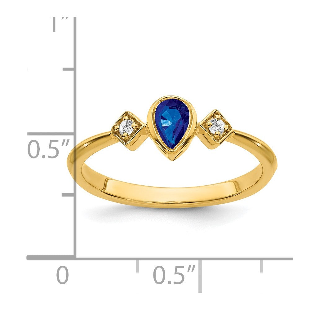 Pear Bezel Gemstone and Diamond Rings