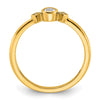 14k Petite 3-Stone 1/15 carat Pear Diamond Complete Promise/Engagement Ring