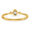 14k Petite 3-Stone 1/15 carat Pear Diamond Complete Promise/Engagement Ring