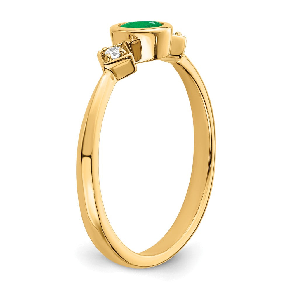 Oval Bezel Gemstone & Diamond Ring