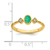 Oval Bezel Gemstone & Diamond Ring