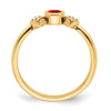Oval Bezel Gemstone & Diamond Ring