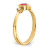 Oval Bezel Gemstone & Diamond Ring