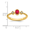 Oval Bezel Gemstone & Diamond Ring