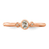 Petite Oval Diamond Promise Rings