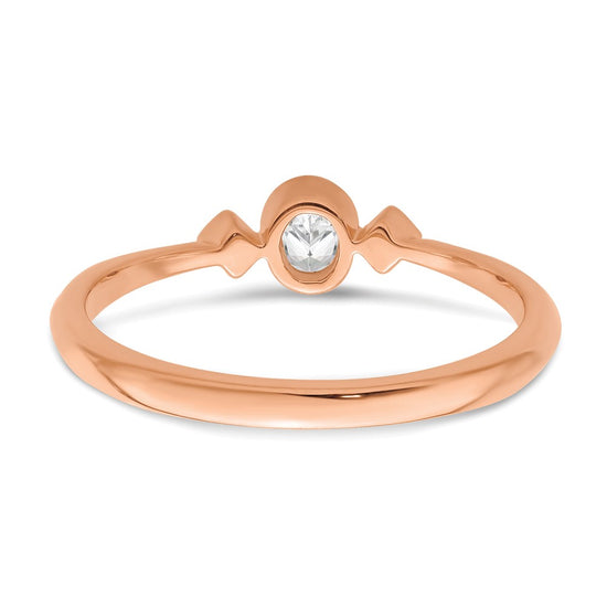 Petite Oval Diamond Promise Rings