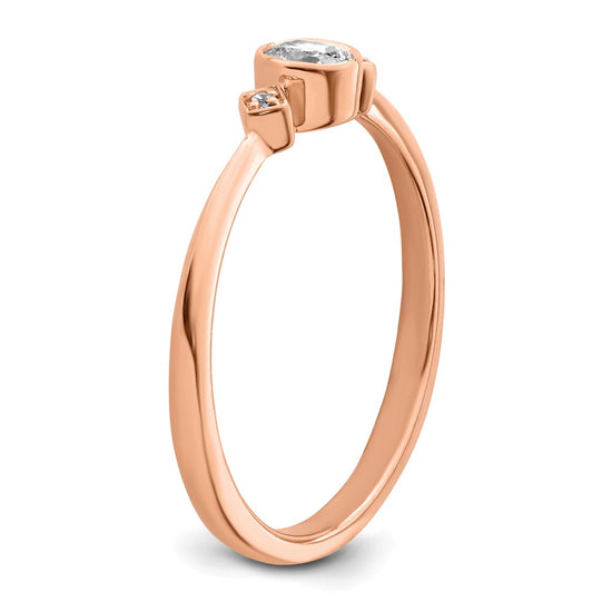 Petite Oval Diamond Promise Rings