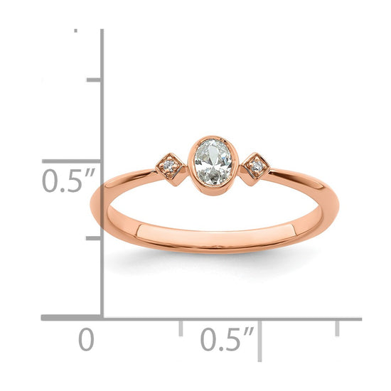 Petite Oval Diamond Promise Rings