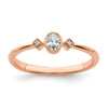 Petite Oval Diamond Promise Rings