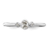 Petite Oval Diamond Promise Rings
