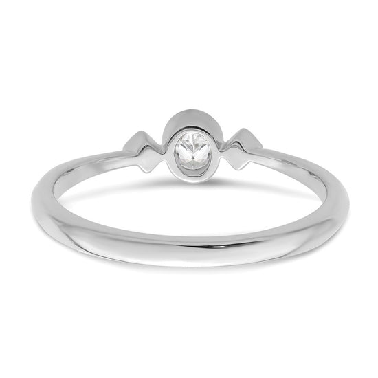 Petite Oval Diamond Promise Rings