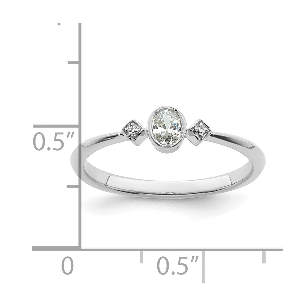Petite Oval Diamond Promise Rings