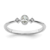 Petite Oval Diamond Promise Rings