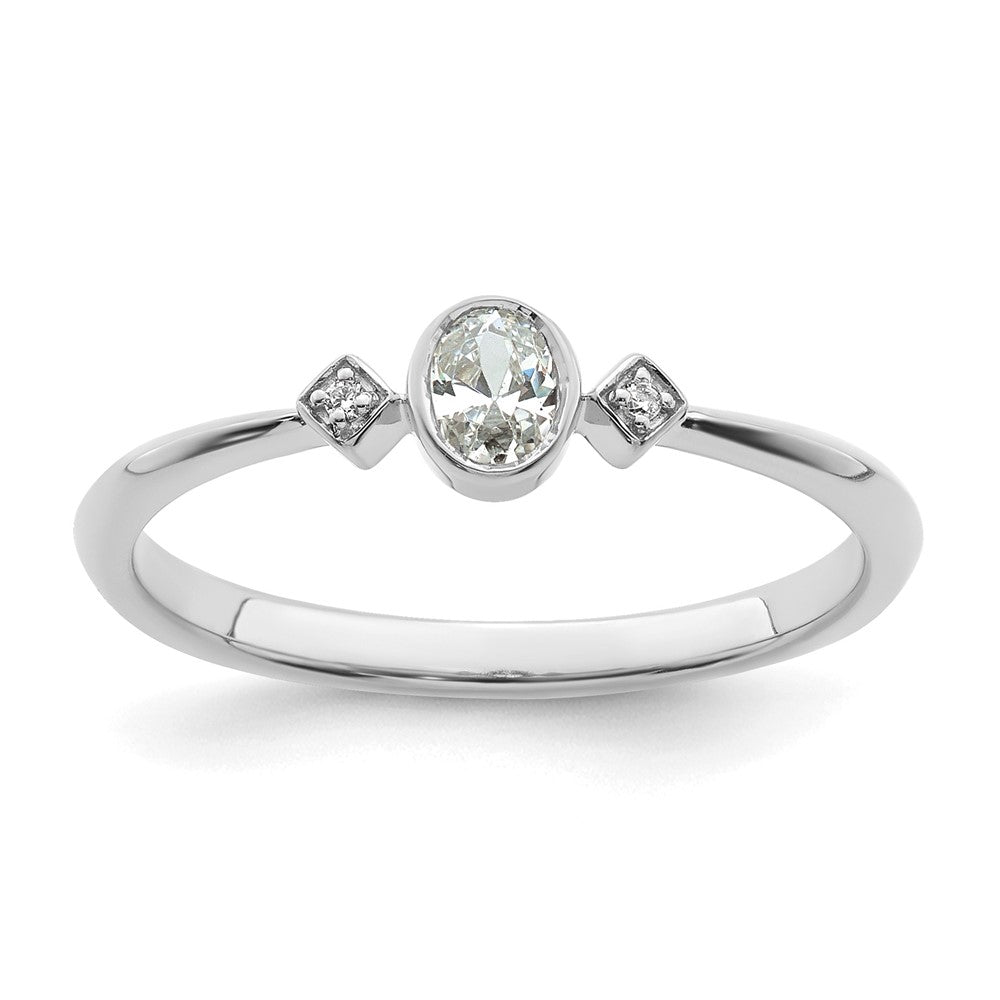 Petite Oval Diamond Promise Rings