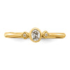Petite Oval Diamond Promise Rings