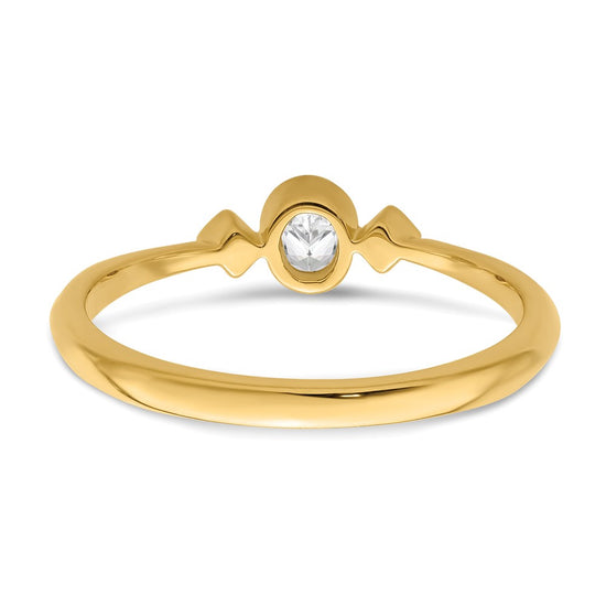 Petite Oval Diamond Promise Rings