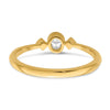 Petite Oval Diamond Promise Rings
