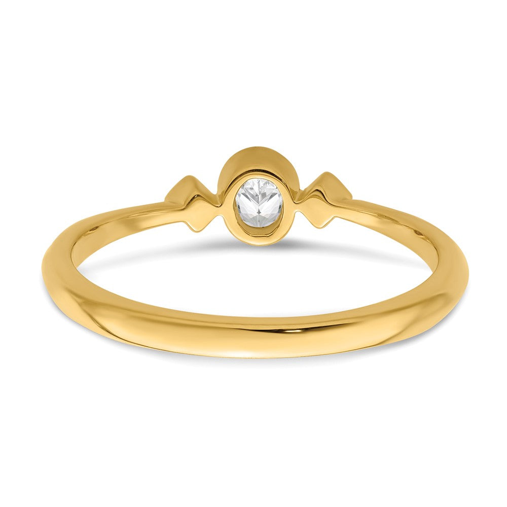 Petite Oval Diamond Promise Rings