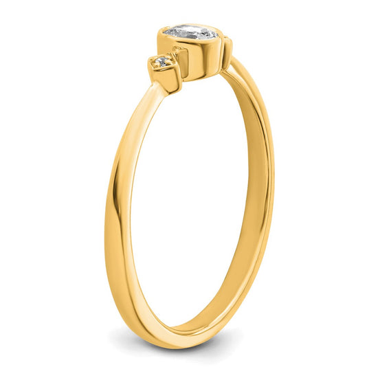 Petite Oval Diamond Promise Rings