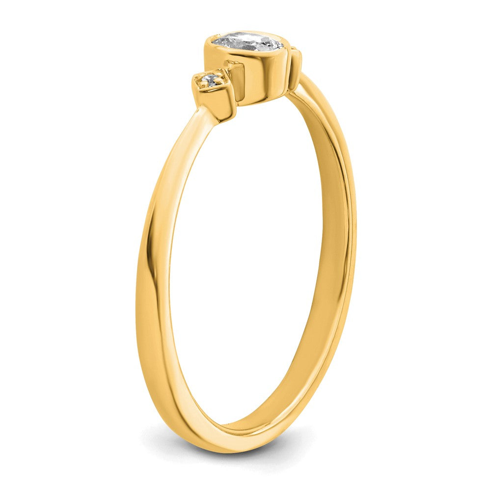 Petite Oval Diamond Promise Rings