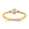 Petite Oval Diamond Promise Rings