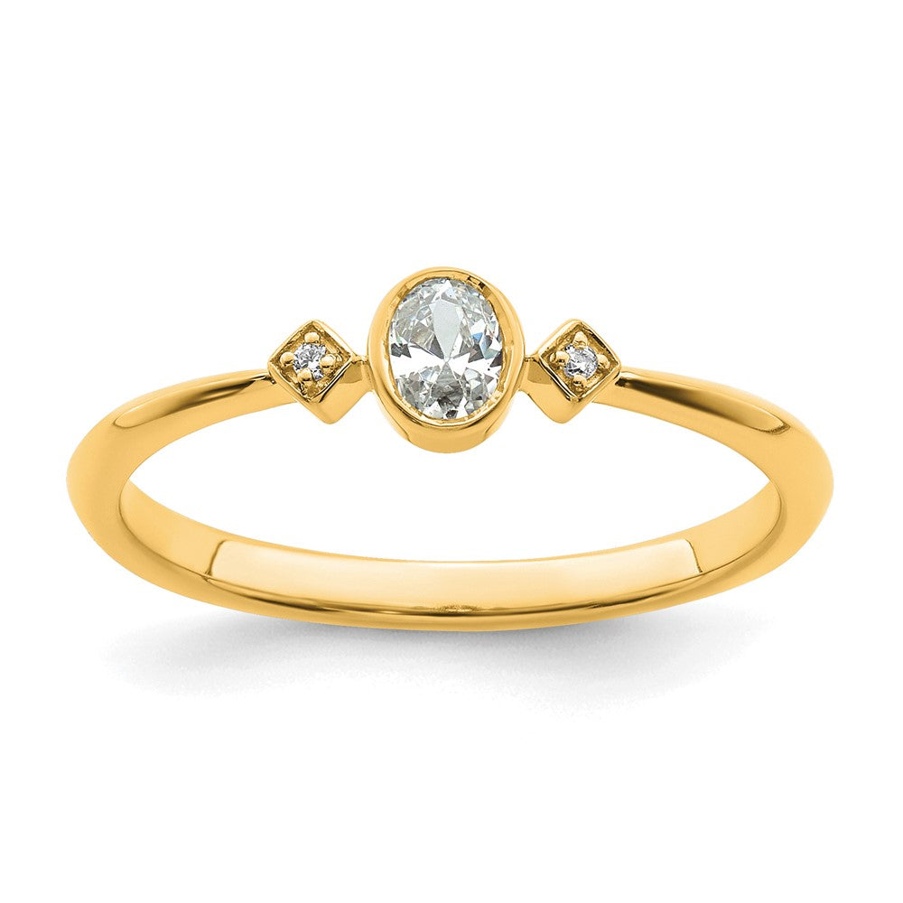 Petite Oval Diamond Promise Rings