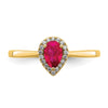 Pear Gemstone and Diamond Halo Rings
