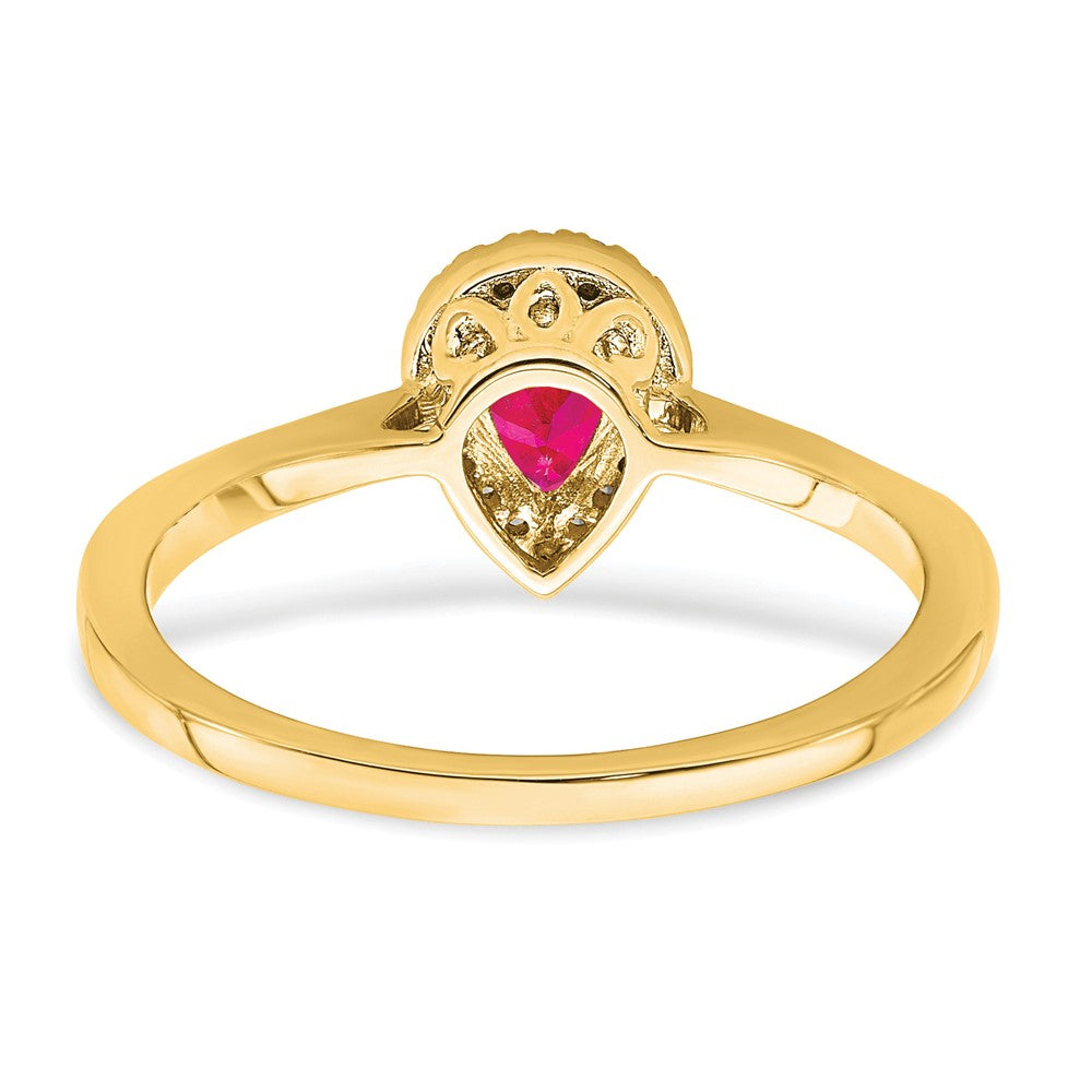 Pear Gemstone and Diamond Halo Rings